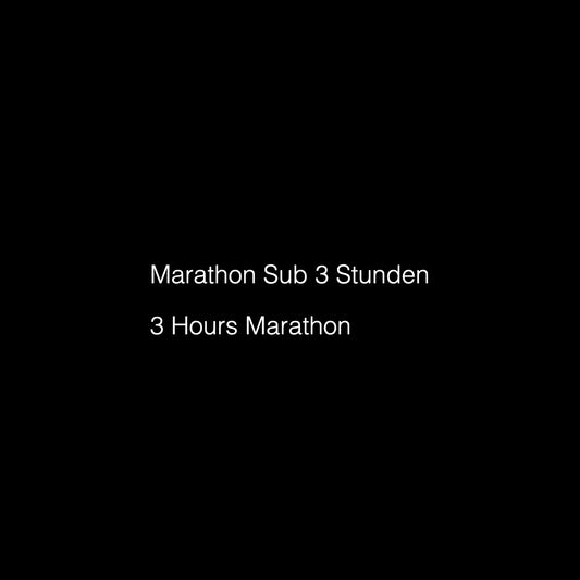 Sub 3 H Marathon